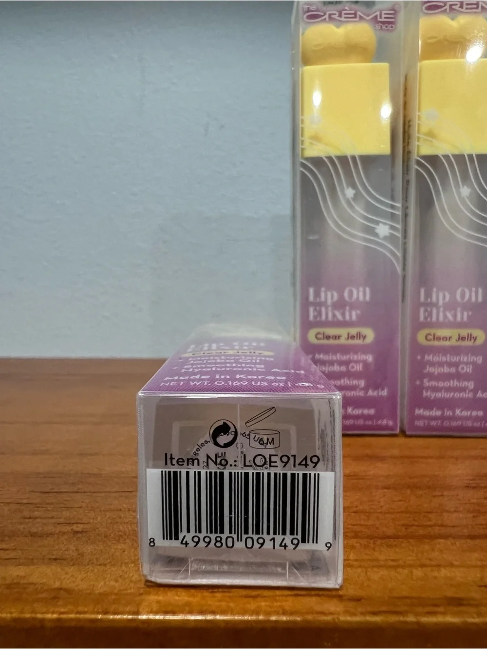 The Crème Shop Lip Oil Elixir Clear Jelly Lot Of 4 - BRAND NEW NEVER USED